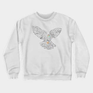 Typographic Peace Dove (white) Crewneck Sweatshirt